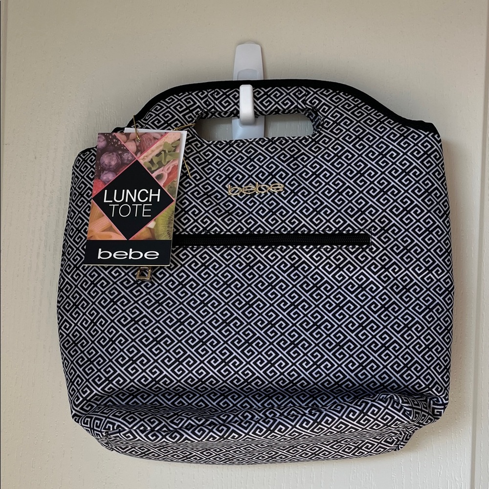 NWT Bebe Monochrome Geometric Lunch Tote